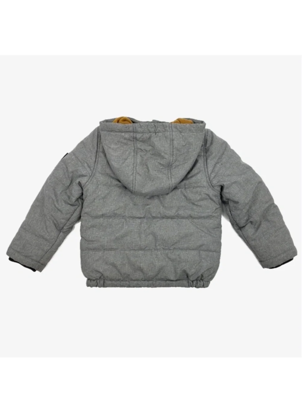 Timberland Boys Heavyweight Puffer Jacket Gray Orange Medium